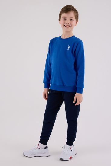 4-15 Yaş Lisanslı Us Polo Assn Erkek Çocuk Takım-Saks