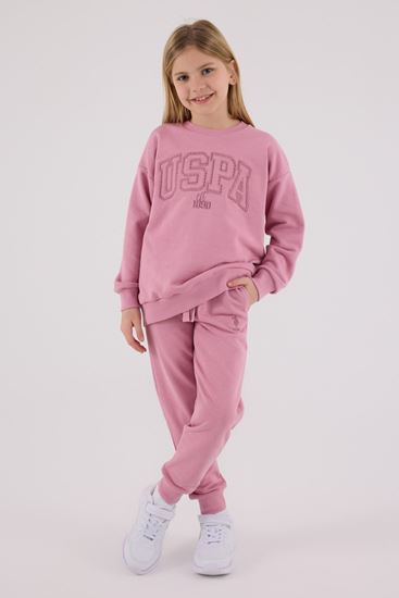 4-15 Yaş Lisanslı Us Polo Assn Kız Çocuk Takım-Gül Kurusu