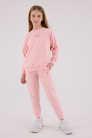 4-15 Yaş Lisanslı Us Polo Assn Kız Çocuk Takım-Pembe