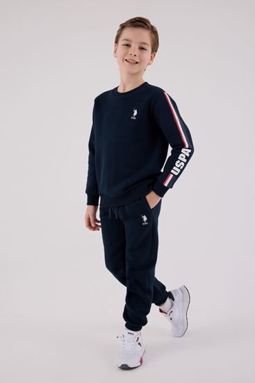 4-15 Yaş Lisanslı Us Polo Assn Erkek Çocuk Takım-Lacivert