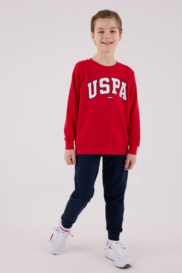 4-15 Yaş Lisanslı Us Polo Assn Erkek Çocuk Takım-Kırmızı