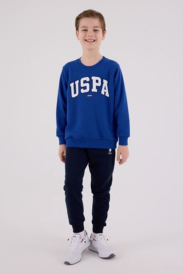 4-15 Yaş Lisanslı Us Polo Assn Erkek Çocuk Takım-Saks