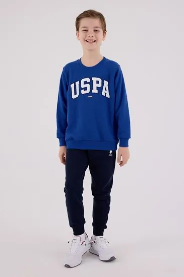 4-15 Yaş Lisanslı Us Polo Assn Erkek Çocuk Takım-Saks