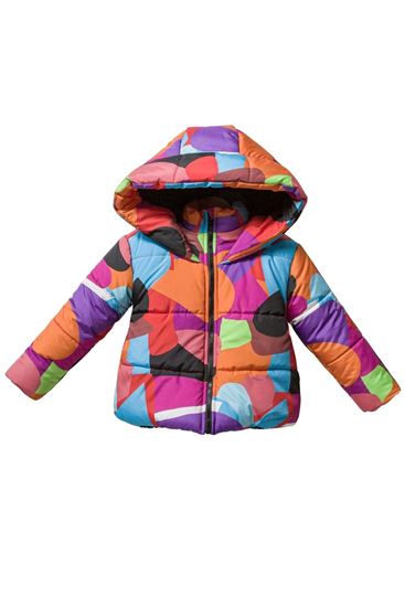 2-8 Yaş Winter Bloom Unisex Çocuk Mont-Mavi