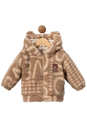 9-24 Ay Teddy Luxe Kız Bebek Mont-Mocca