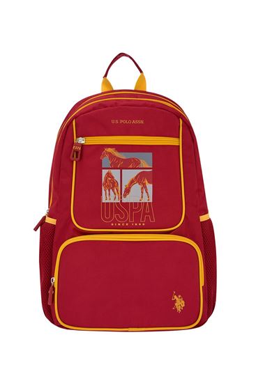 Lisanslı Us Polo ASSN Sırt Çantası-Kırmızı