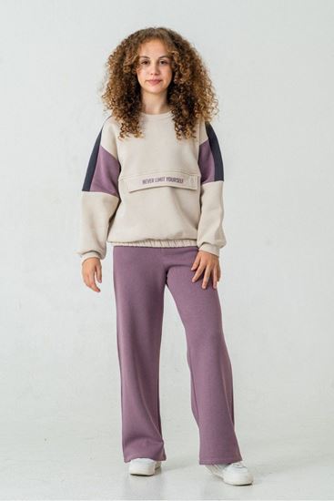 8-12 Yaş Yourself Blok Kız Çocuk Takım-Mor