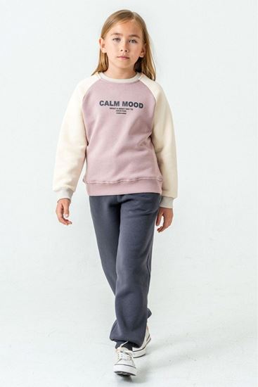 5-9 Yaş Calm Mood Kız Çocuk Takım-Pudra