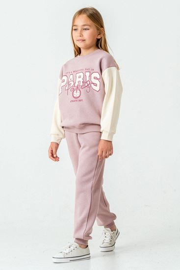 5-9 Yaş Paris Athletic Kız Çocuk Takım-Pudra