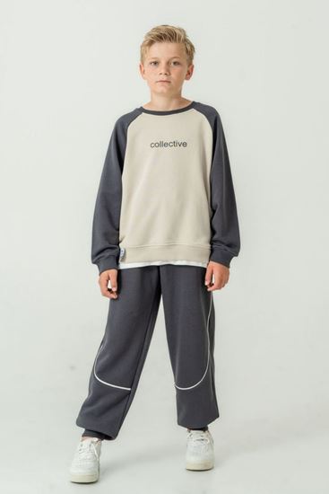 8-12 Yaş Collective Cool Erkek Çocuk Takım-Füme