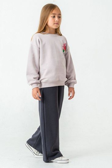 5-9 Yaş Collect Flowers Kız Çocuk Takım-Lavanta