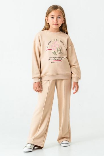 5-9 Yaş Dıversıty Colours Kız Çocuk Takım-Latte