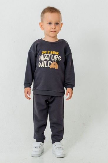 9-24 Aylık Nature Wıld Erkek Bebek Takım-Füme