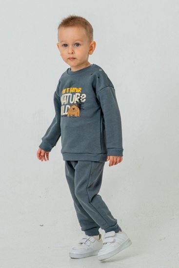 9-24 Aylık Nature Wıld Erkek Bebek Takım-İndigo