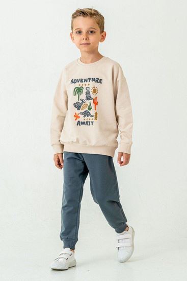 1-6 Yaş Adwenture Animal Erkek Çocuk Takım-İndigo