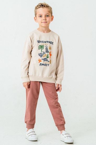 1-6 Yaş Adwenture Animal Erkek Çocuk Takım-Kiremit