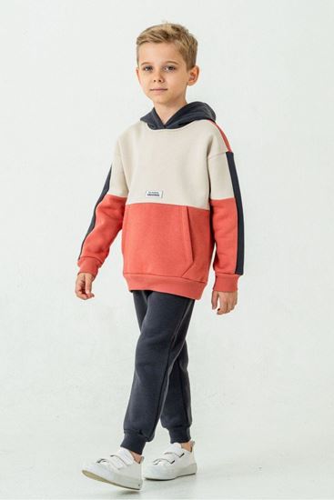 1-6 Yaş Blok Original Erkek Çocuk Takım-Kiremit