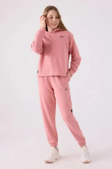 5-16 Yaş KAPPA Kız Çocuk Sweatshırt -Pudra-