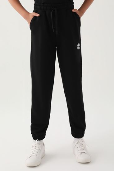 7-16 Yaş KAPPA Unısex Çocuk Eşofman Altı-Siyah