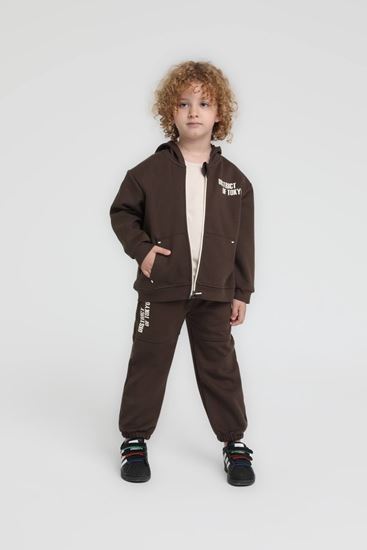 1-5 Yaş District Tokyo Erkek Çocuk 3'Lü Takım-Kahverengi