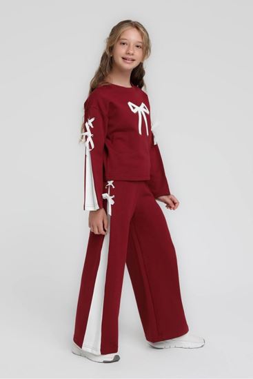 4-14 Yaş Luna Belle Kız Çocuk Takım-Bordo