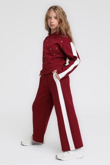 4-14 Yaş Mira Lune Kız Çocuk Takım-Bordo
