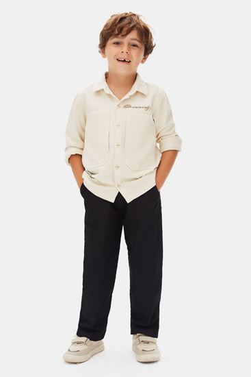 4-8 Yaş Bold Shapes Erkek Çocuk Takım-Ekru