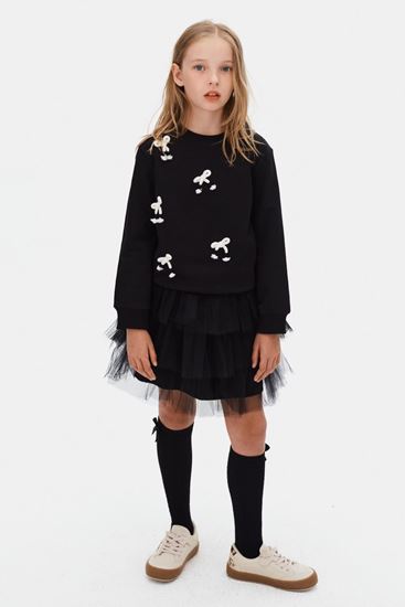 4-8 Yaş Noelle Brown Kız Çocuk Takım-Siyah