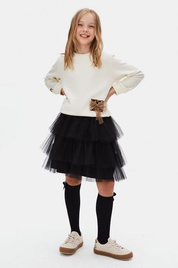 4-8 Yaş Pearl Whimsy Kız Çocuk Takım-Latte