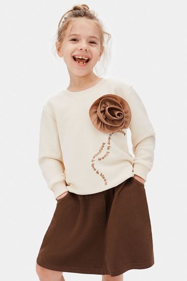 4-8 Yaş New Bloom Kız Çocuk Takım-Latte