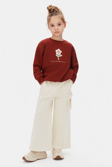 4-8 Yaş Dreams Blossom Kız Çocuk Takım-Bordo