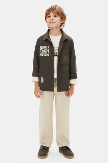 8-14 Yaş Premium Los Angelis Erkek Çocuk 3'Lü Takım-Latte