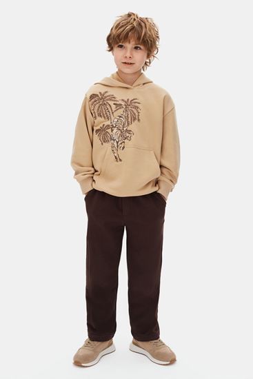 8-14 Yaş Tiger Palmiya Erkek Çocuk Takım-Camel