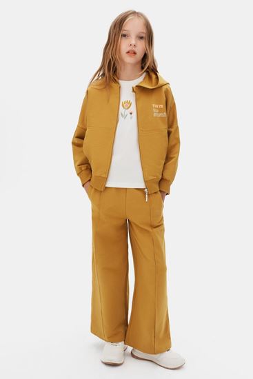 8-14 Yaş You Are Flower Kız Çocuk 3'Lü Takım-Hardal