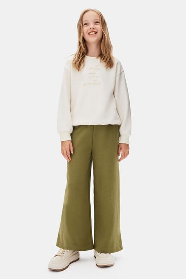 8-14 Yaş Nature Greena Kız Çocuk Takım-Krem