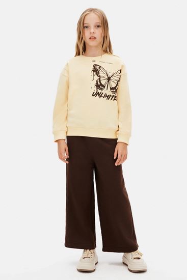 8-14 Yaş Unlimita Kız Çocuk Takım-Kahverengi