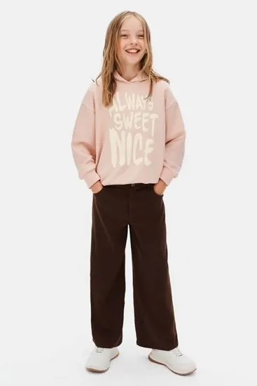 8-14 Yaş Always Nice Kız Çocuk Sweatshırt-Pembe