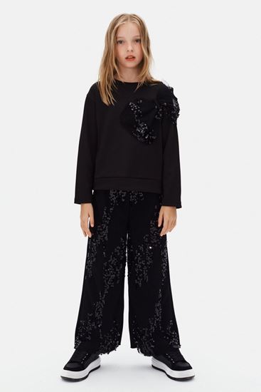 8-14 Yaş Luxe Black Swan Kız Çocuk Takım-Siyah