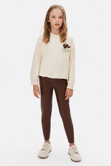 8-14 Yaş FaıryTale Kız Çocuk Taytlı Takım-Latte