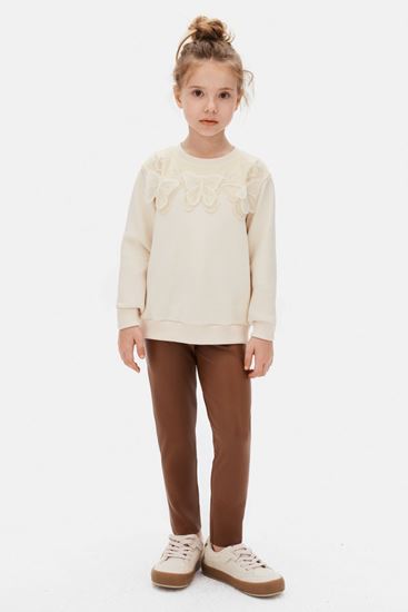 4-8 Yaş Willow Dust Kız Çocuk Takım-Ekru