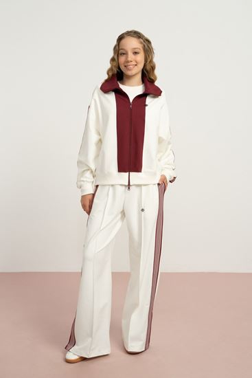 9-15 Yaş Elen Nua Kız Çocuk Takım-Ekru