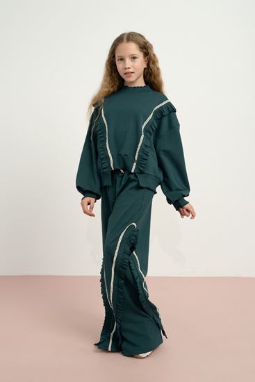 9-15 Yaş Sora Calm Kız Çocuk Takım-Petrol