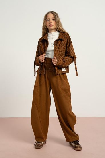 9-15 Yaş Rustic Suit Brown Kız Çocuk 3'Lü Takım-Taba