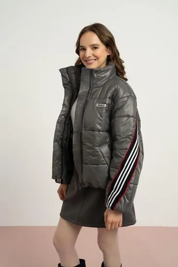 9-15 Yaş Northlight Premium Kız Çocuk Dolgulu Mont-Antrasit