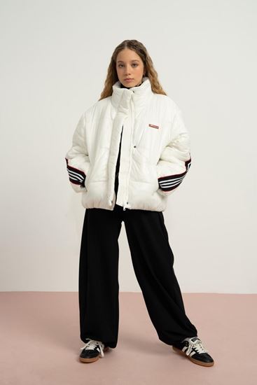 9-15 Yaş Northlight Premium Kız Çocuk Dolgulu Mont-Ekru