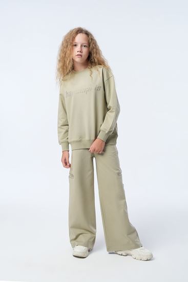 9-15 Yaş Nebbia Di Lusso Kız Çocuk Takım-Küf Yeşili