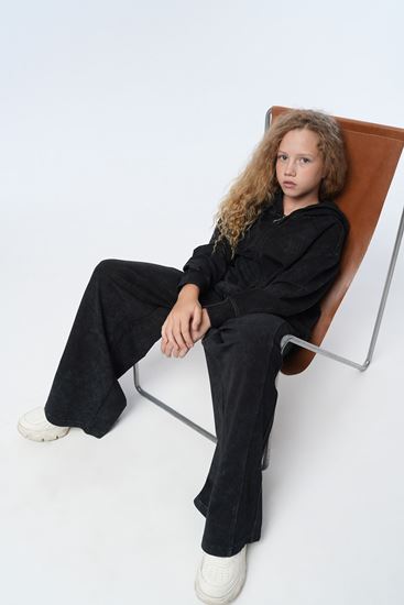 9-15 Yaş Aqua Crystal Kız Çocuk Takım-Siyah