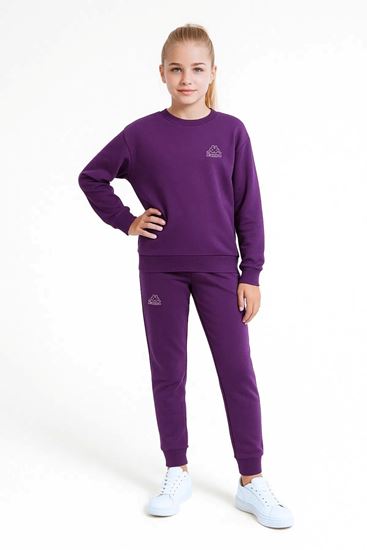 5-16 Yaş Lisanslı Kappa Kız Çocuk Takım-Mor