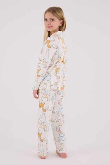 2-15 Yaş Luna Paws Kız Çocuk Takım-Ekru