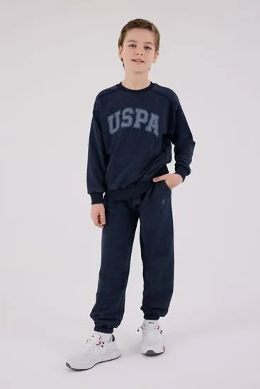 4-15 Yaş Lisanslı Us Polo Assn Erkek Çocuk Takım-Lacivert
